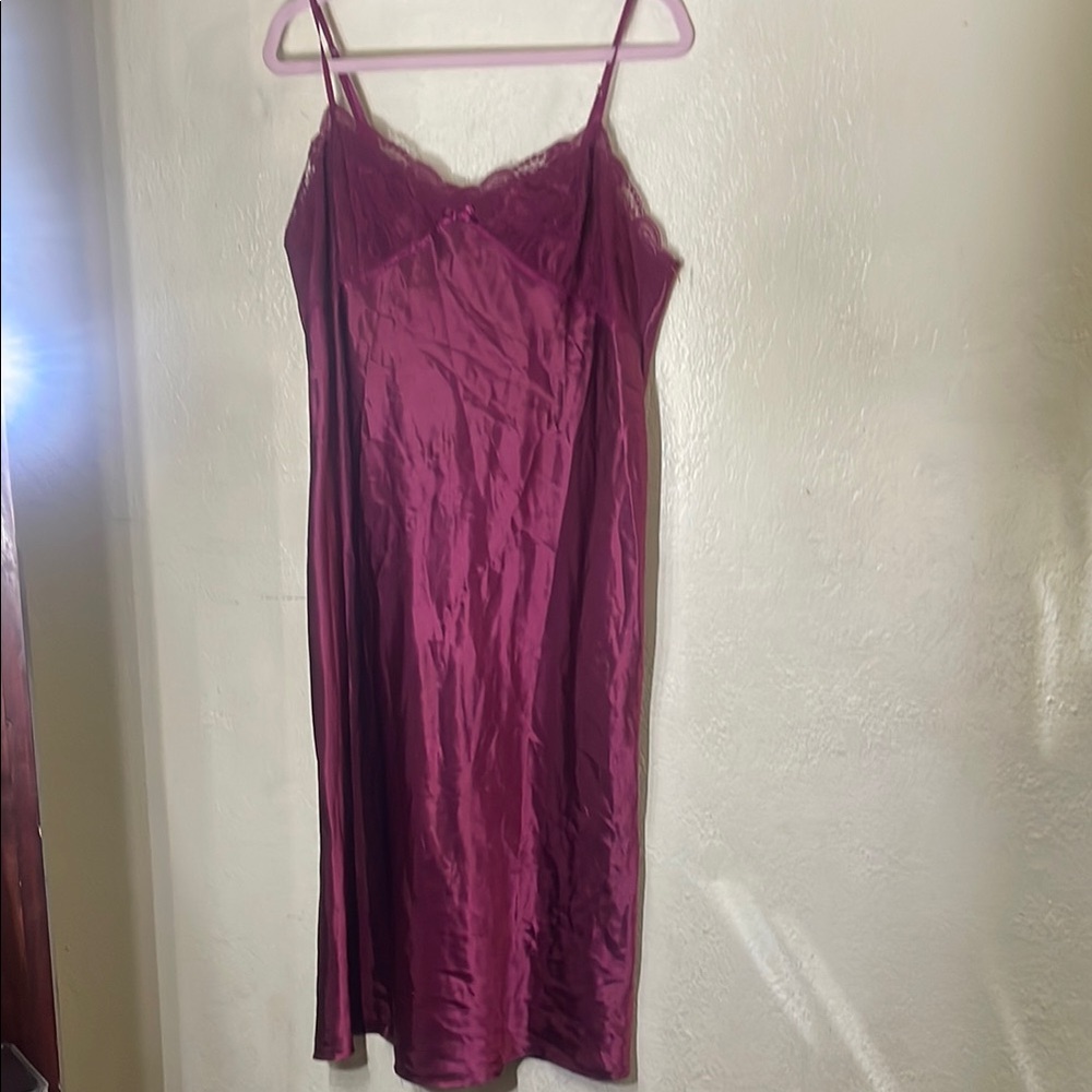 Jones New York Silky Purple Chemise Sleepwear